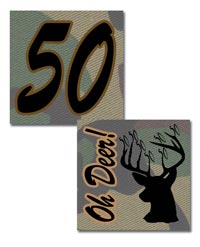 Free Printable 50th birthday deer stickers or cupcake toppers