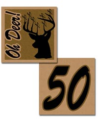 Free Printable 50th birthday stickers or cupcake toppers deer