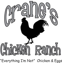 cranes chicken ranch logo, black and white, print logo, tara darcy deisgns, westfield, martinsville