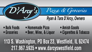 D'Arcy's pizza groceries D'Arcy Family Enterprises Westfield, IL