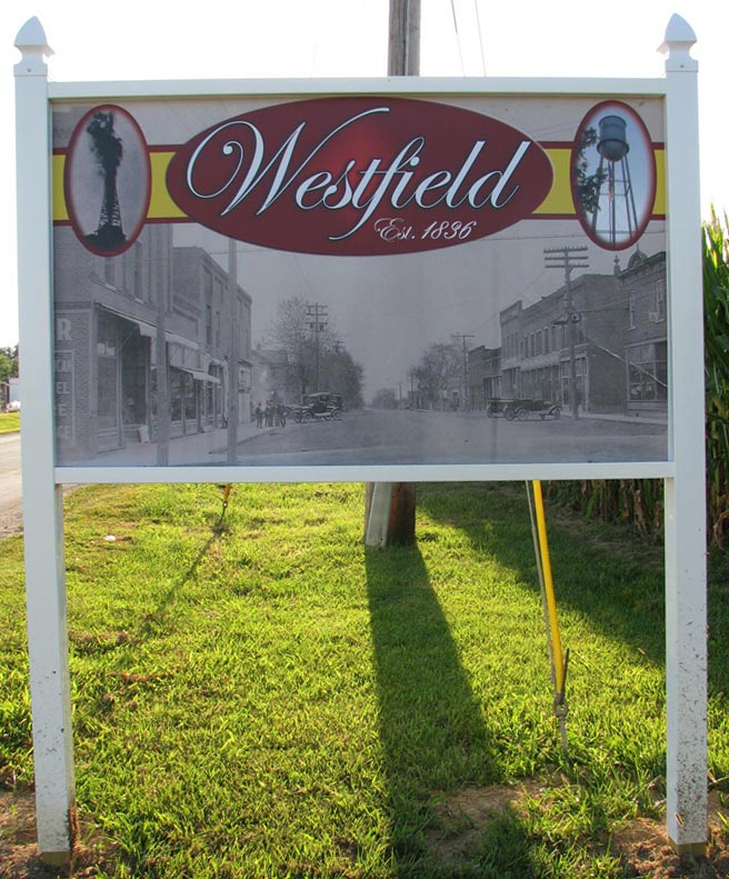 village of westfield, il entrance sign