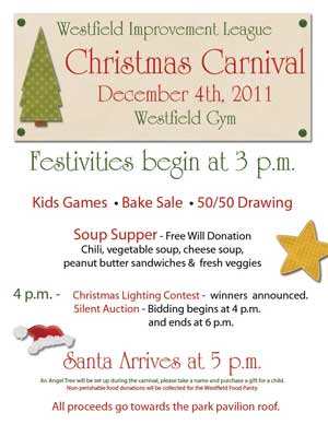 Westfield Improvement League Christmas Carnival Flier
