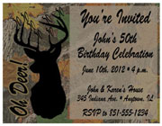 birthday invitations real camo deer