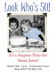 milestone birthday invitation photo